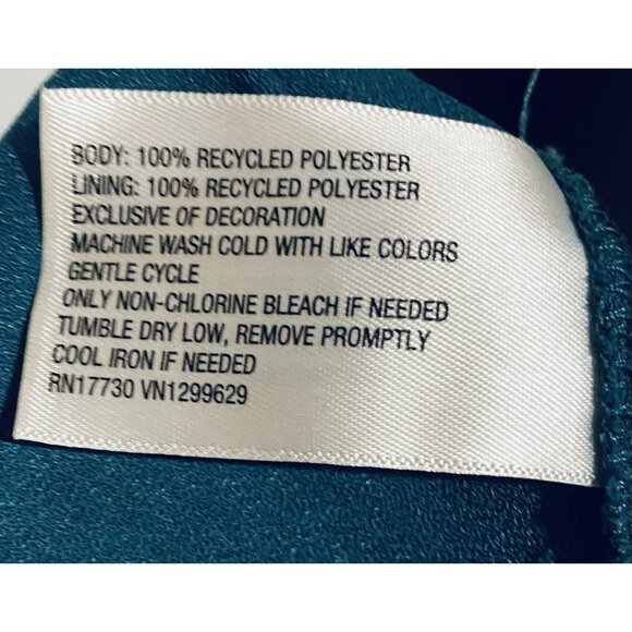 Wild Fable Slip Dress Womens XL Teal Blue V Neck Lace Detail Sleeveless Y2K Boho - Picture 7 of 7